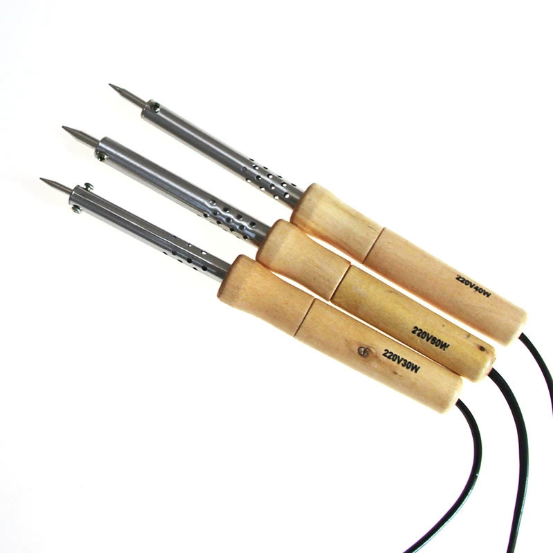 220 В Европейский штекер компаса 30W40W60W80W100W заостренная деревянная ручка электрический утюг трансграничный экспортный паяльник