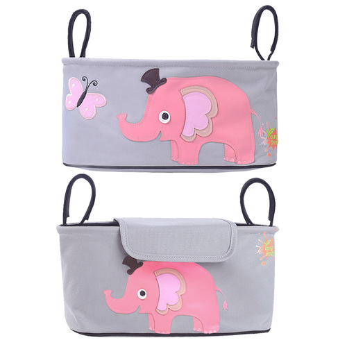 Baby stroller hanging bag stroller hanging bag cartoon storage bag storage bag multi-functional large capacity universal stroller accessories