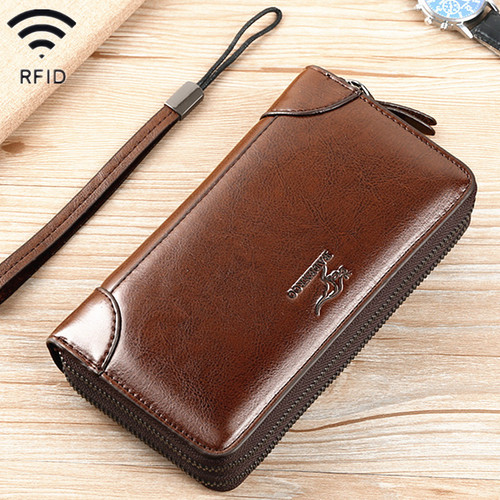 Men's Handbags New Handbags Men's Clutch Double Zipper Men's Handbag Clutch Bag Leather Bag Wallet Cross-border