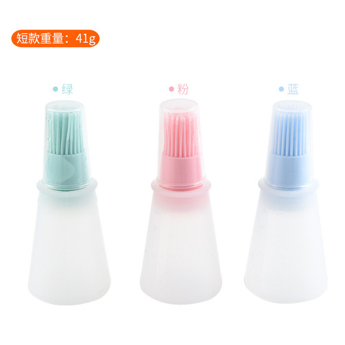 Seasoning sauce brush with scale oil brush bottle silicone barbecue oil brush bottle kitchen utensil gadget barbecue seasoning brush