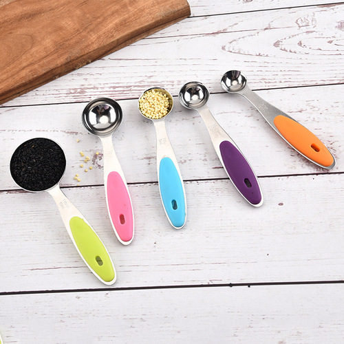 Stainless steel measuring spoon set ten-piece set with graduated coffee flavoring measuring spoon diy measuring cup baking tools
