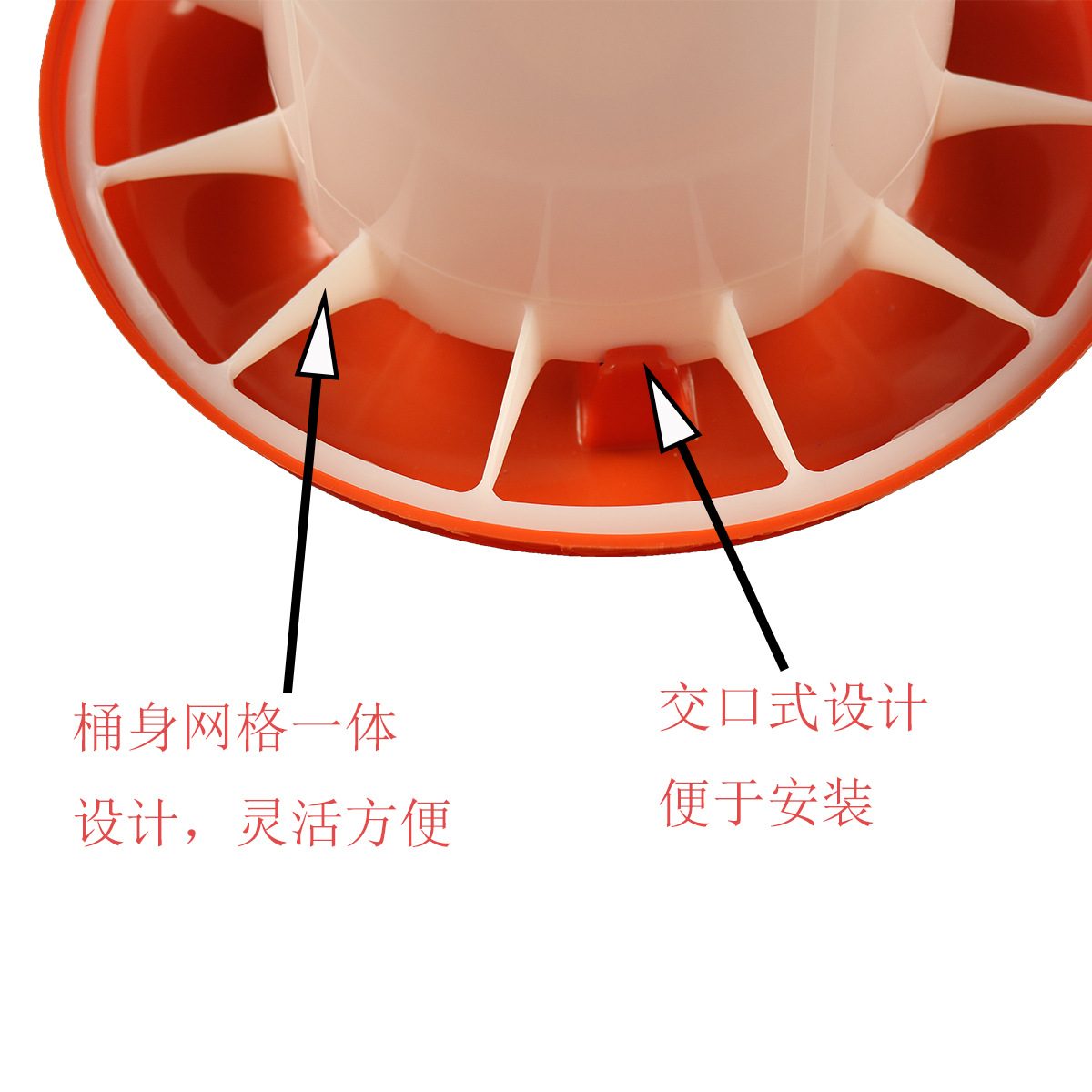 Cubo de alimentación de la torre extra grande engrosada Cubo de alimentación de pollo equipo de cría equipo de pollo pato ganso Cubo de alimentación