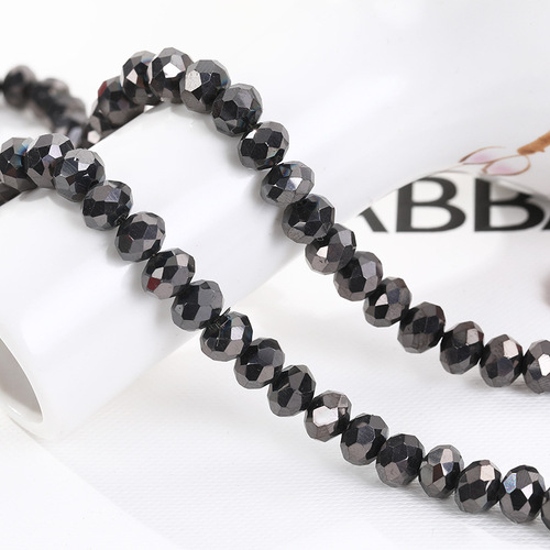 Direct Supply Simple and Stylish Handmade DIY Glass Crystal Flat Beads Fashion Brilliant Flat Bead Chain Clothing Accessories Wholesale 3
