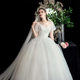 Wedding Dress 2022 New Korean-style Slim-fit Bride Wedding Yarn Large Size Lace Photo Studio Wedding Dress for Small H26