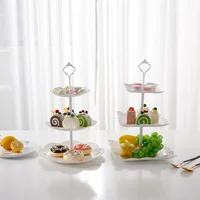 European -style three -layer fruit plate living room multi -layer cake shelf dry fruit plate afternoon tea subtitaic set dessert dessert ornaments