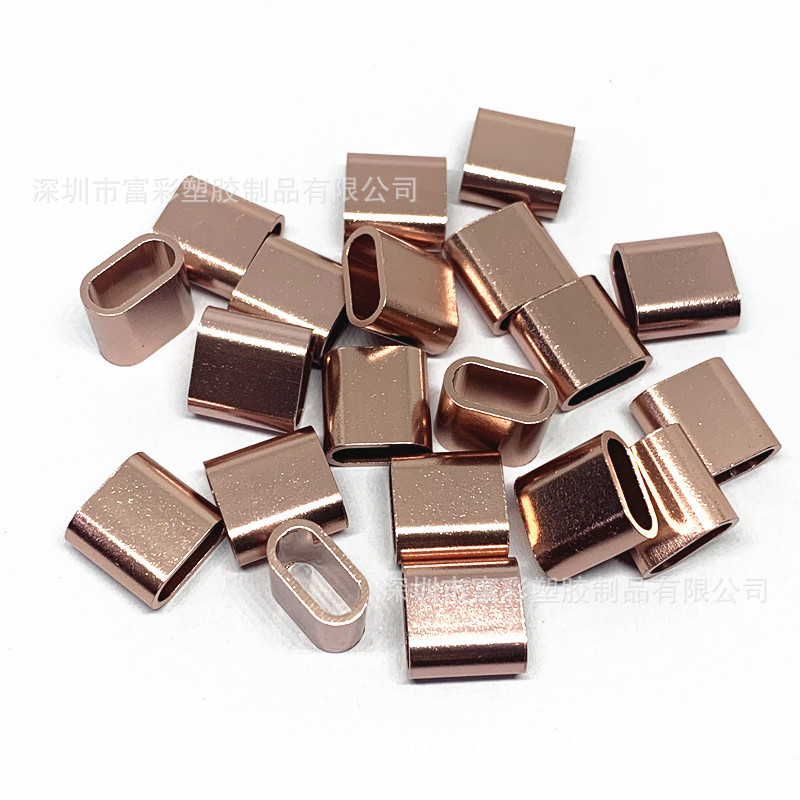 工厂销售 玫瑰金色腕带铝扣 手腕带带束扣 标识带腕带扣