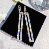 Earrings, accessory, fashionable silver needle, silver 925 sample, internet celebrity