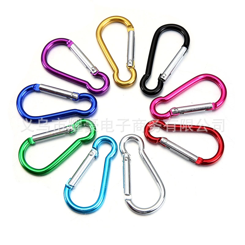 Производитель No5 цветной карабин, многофункциональная пряжка из алюминиевого сплава, банка солнечной энергии, пряжка с быстрым крючком