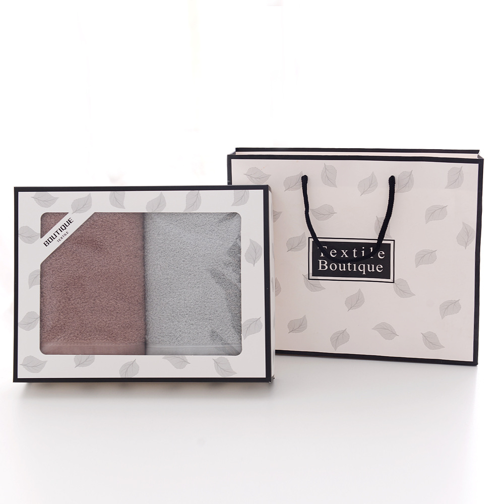 高阳批发两条毛巾上下盖包装盒毛巾礼品盒手提礼品盒