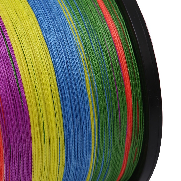 Bien salvaje colorido cuatro tejidos PE línea carretera yadalima Cable de pesca mano lanzando red de alta resistencia tejida línea de pesca de mar 1000m