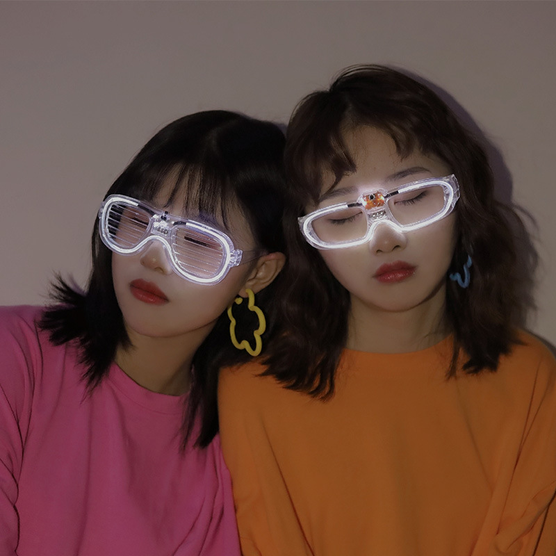 Gafas LED con Persianas de Plástico ABS Luminosas para Fiestas y Halloween