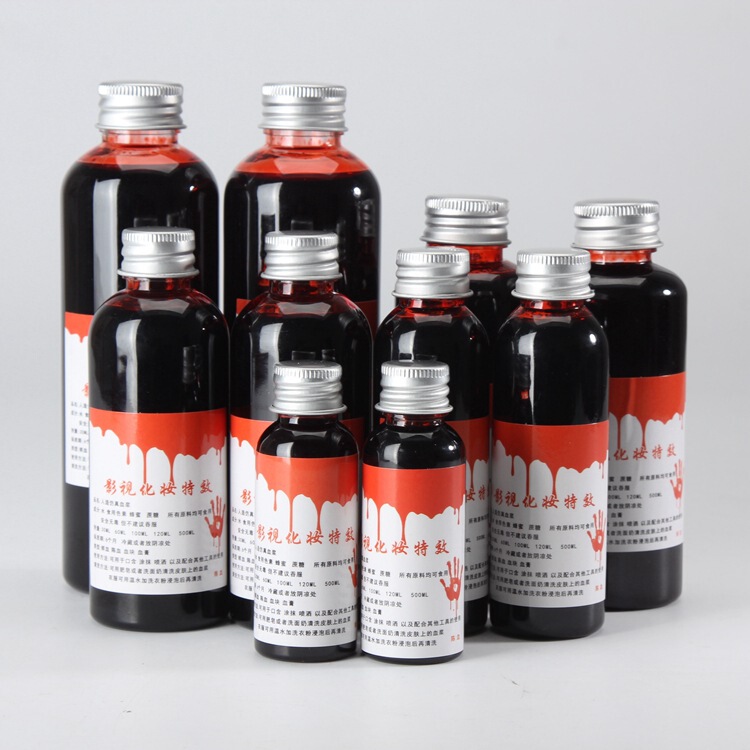 Halloween Blood Plasma Bloody Props Artificial Fake Blood Capsule Vampire Blood Bag Realistic Vampire Teeth Simulation Fake Plasma