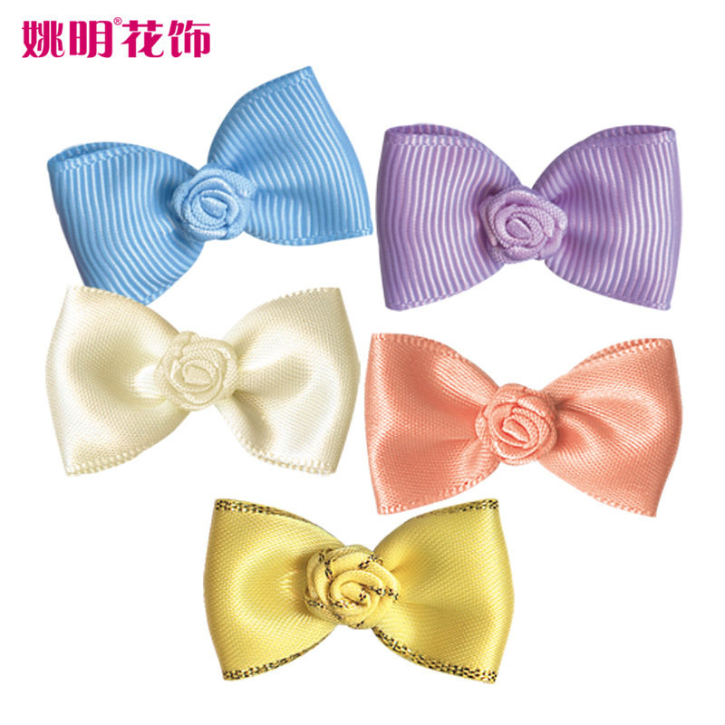 Yao ming cinta 4cm de ancho arco mano caja de regalo accesorios de embalaje accesorios para el cabello zapatos y sombreros decoración mariposa nudo plano