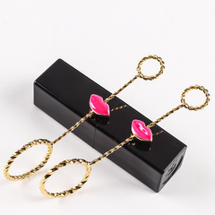 Creative Red Lip Ring Cigarette Holder, Smoking Ring, Cigarette Mouthpiece Stand, Women's Cigarette Accessories, Retro Elegant Cigarette Clip