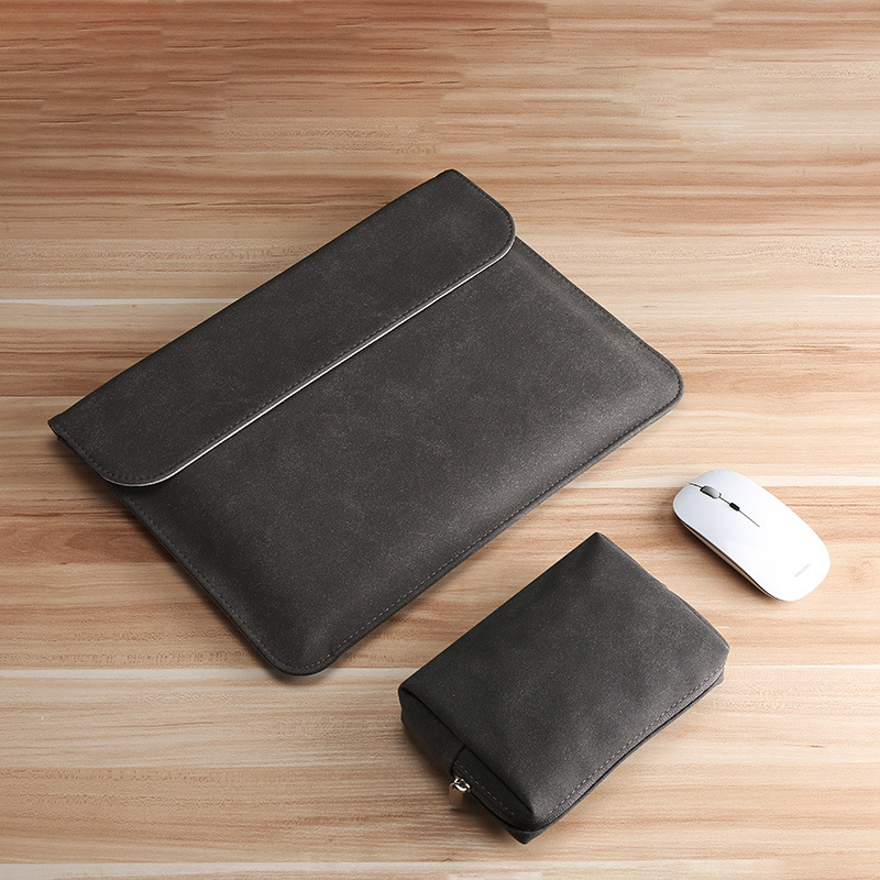 For MacBook protective case laptop bag Apple Huawei millet matte PU leather computer liner bag