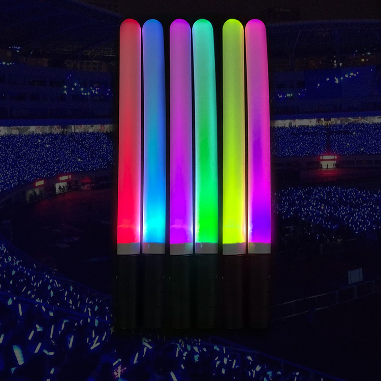 LED荧光棒演唱会助威棒长度LED灯的颜色及可加印LOGO发光直棒