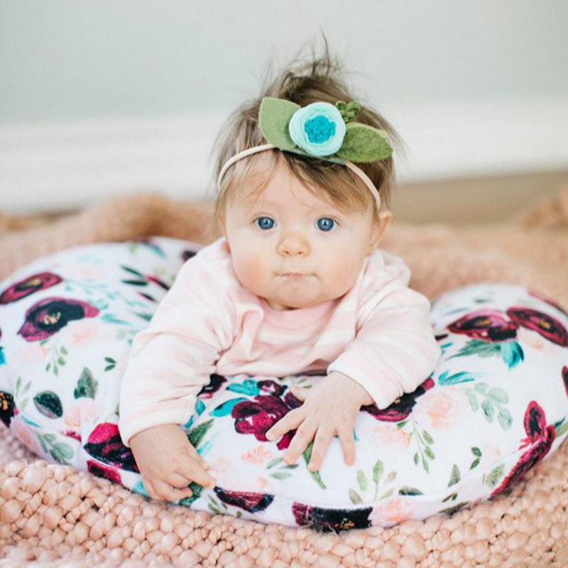 Bebé transfronterizo en forma de U de enfermería almohada funda de almohada multifuncional extraíble impresa funda de almohada de enfermería extraíble y lavable