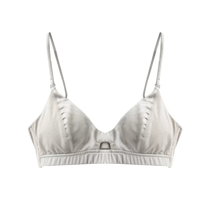 Silk summer wireless bra, thin comfortable underwear