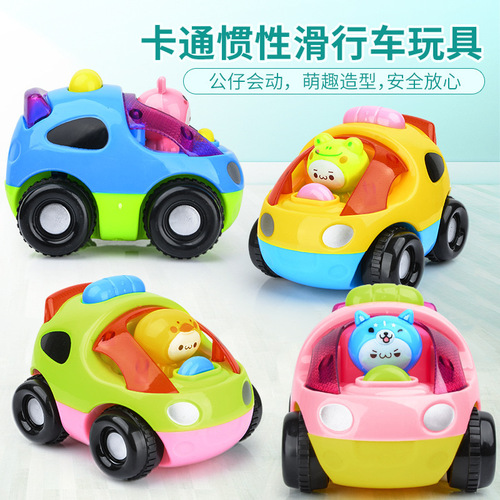 Children's Toy for Little Boys, Cartoon Inertia Engineering Car Set, Street Vendor Toy, Gift for Kids, Toy Car