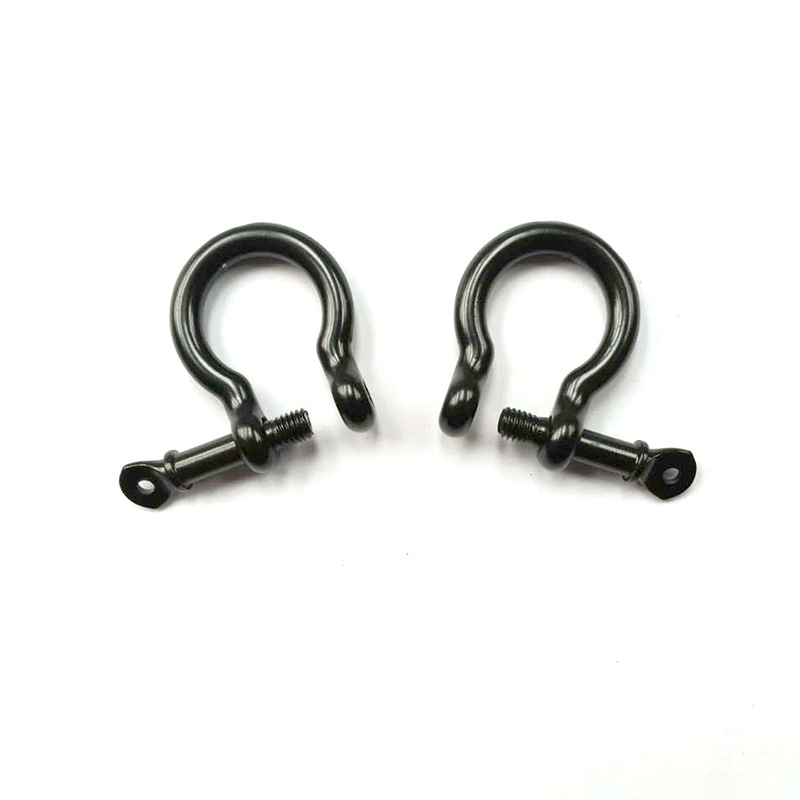高品质不锈钢 U型O型 弓形 D型扣 伞绳手链扣 4mm5mm承重卸扣黑色