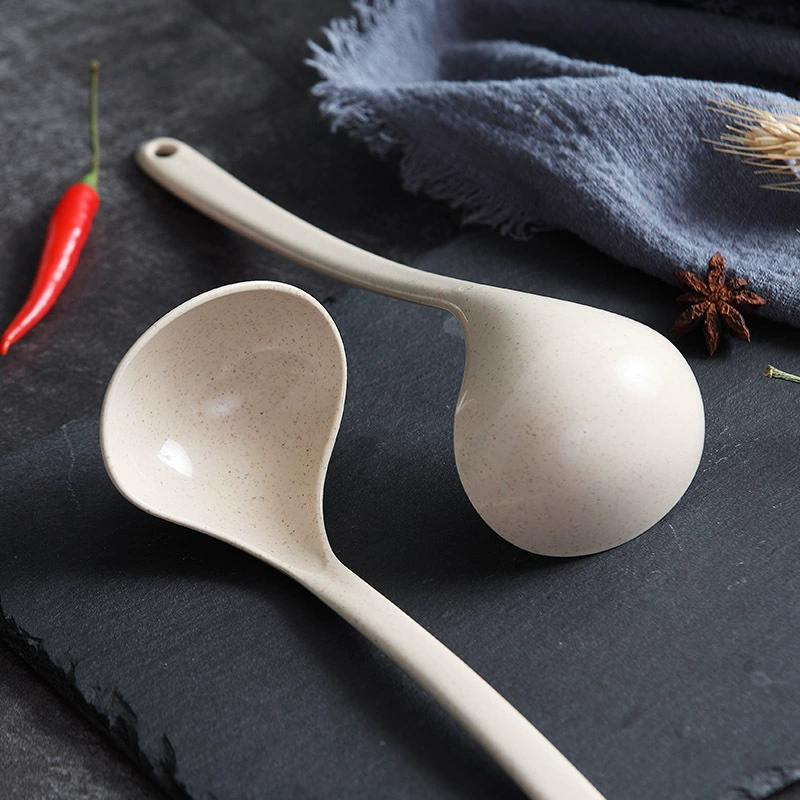 Ложка для супа японской длины из пшеничной соломы, для домашнего porridges, длинная японская ложка