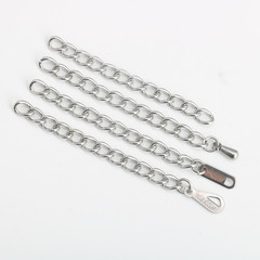 Stainless steel DIY necklace, bracelet, anklet extension chain, elongation chain, tail chain, adjustable chain titanium steel jewelry accessories wholesale