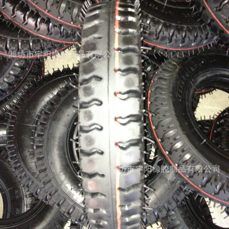 4.00-8 农用机械导向轮胎  羊角花纹