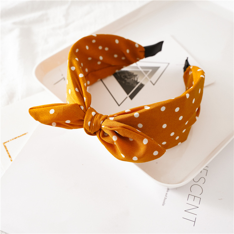 Diadema de orejas de conejo pequeño amarillo