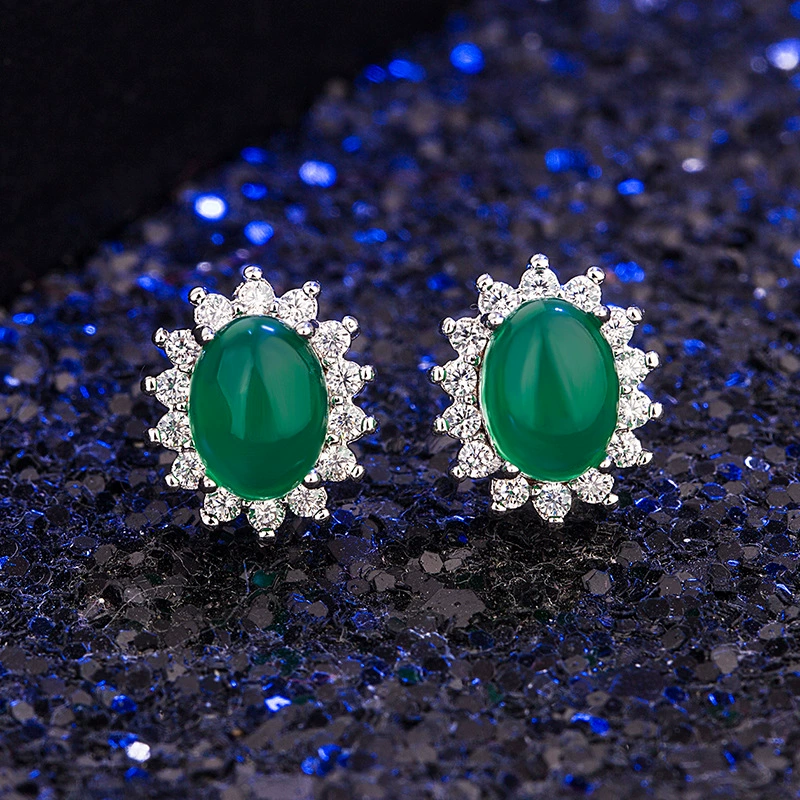 Ретро этнические серьги с Jade/агат/цирконием для подруги, этнический стиль, подарок для девушки