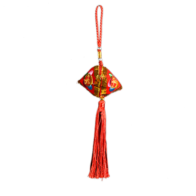 Creativo Año Nuevo pequeño regalo Festival de Primavera Palabra afortunada bolsita cadena Nudo chino lingote pequeña linterna Artículos de Año Nuevo colgante Lucky bag bolsita image 7