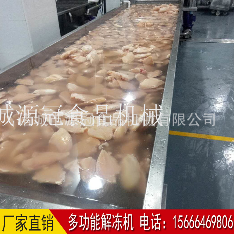 供应全自动肉类解冻机气泡式猪蹄鸡翅化冻机解冻池鸭掌解冻流水线
