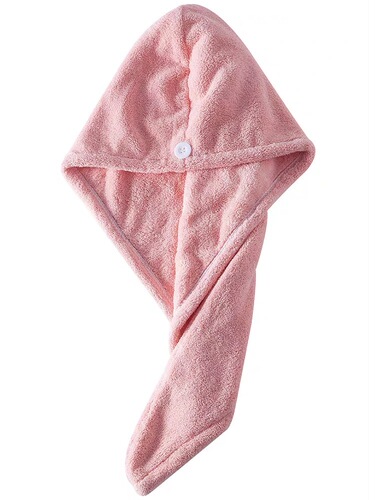Five Happiness Thick High-density Coral Velour Quick-drying Turban Hat with Water-absorbent Edge Dry Hair Turban Scarf for Autumn and Winter