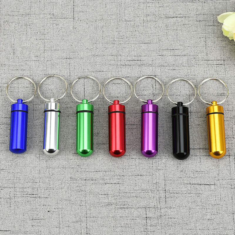 铝合金带钥匙扣金属罐户外便携急随身密封防水收纳盒