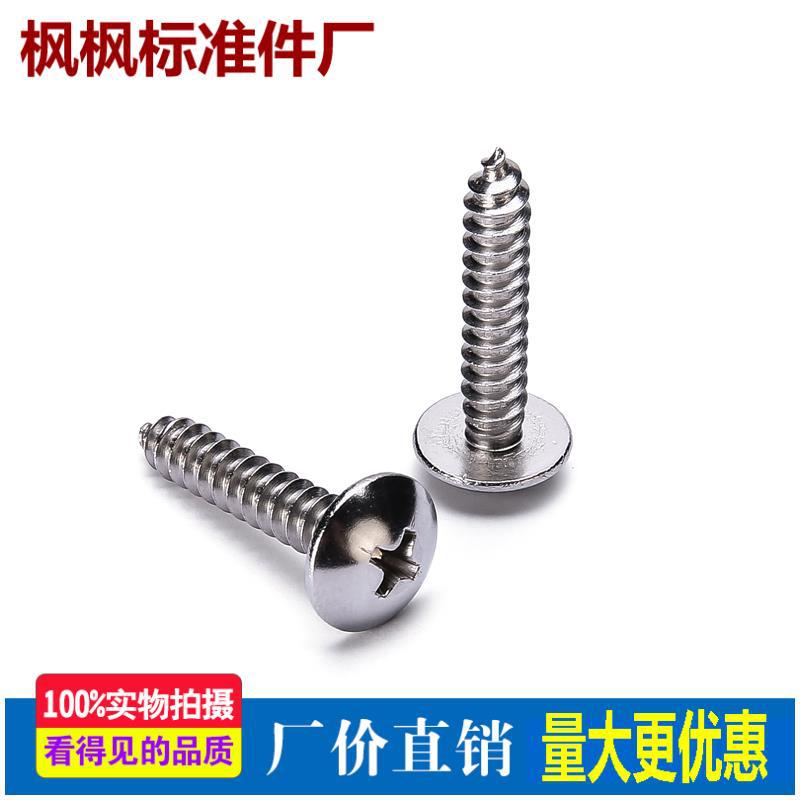 工厂现货直供201不锈钢大扁头自攻螺钉蘑菇头伞头螺丝钉M3M4M5