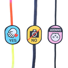 Pet cat and dog social sign sticker traction rope Velcro reminder social warning sign personalized traction rope