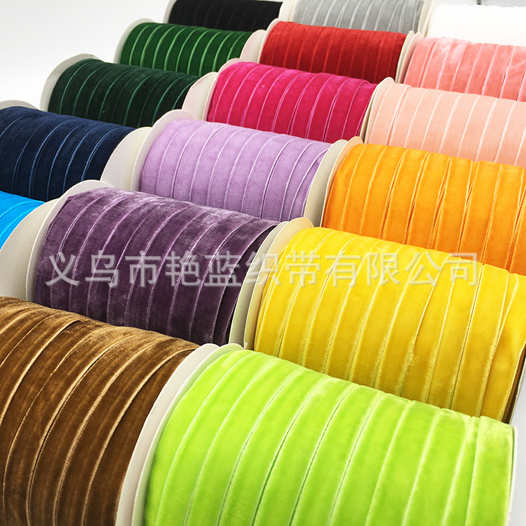 1cm Flocked Ribbon Single-Sided Velvet Ribbon Velvet Ribbon Ribbon Non-Elastic Velvet Ribbon DIY Accessories in Stock 1cm Flocked Ribbon Single-Sided Velvet Ribbon Velvet Ribbon Ribbon Non-Elastic Velvet Ribbon DIY Accessories in Stock