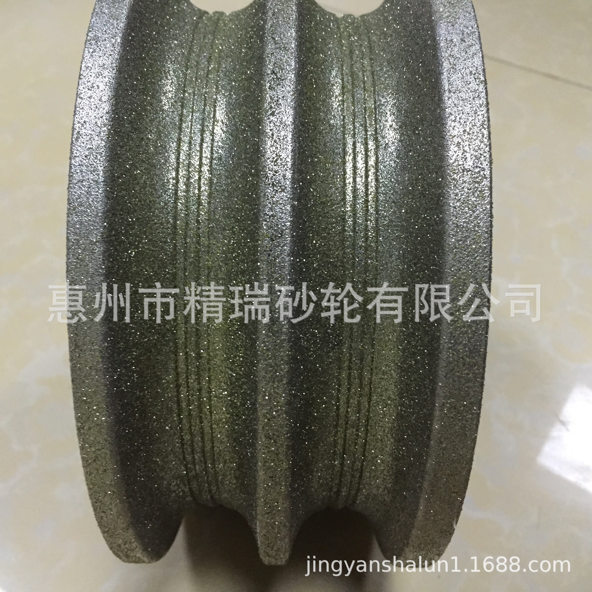 电镀金刚砂磨亲水性卸妆棉粗孔粉扑砂轮，电镀工艺铝基体表面喷砂