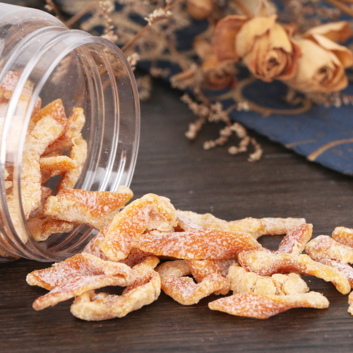 Bulk Salted Chenpi Dried Tangerine Peel 10 lbs/package Nine-Processing Chenpi Tangerine Strip Office Snack Tangerine Peel Wholesale
