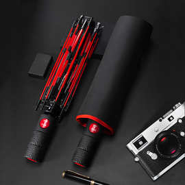 风暴太阳自动伞遮阳三折纤维全自动雨伞男士防晒umbrella防雨防水