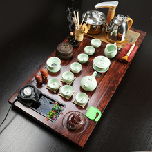 整套流水茶盘茶具套装紫砂功夫茶具陶瓷商务礼品全自动四合一电器