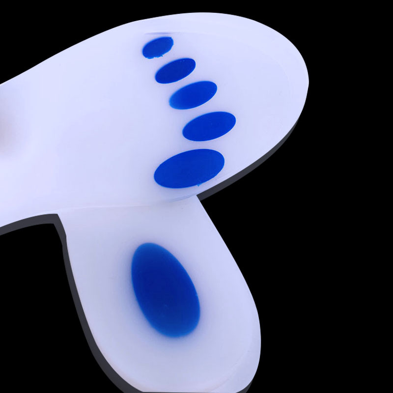 Plantilla de silicona blanco lechoso suave y cómodo chip de absorción de choque anti-presión suave anti-desgaste anti-dolor plantilla de palma completa