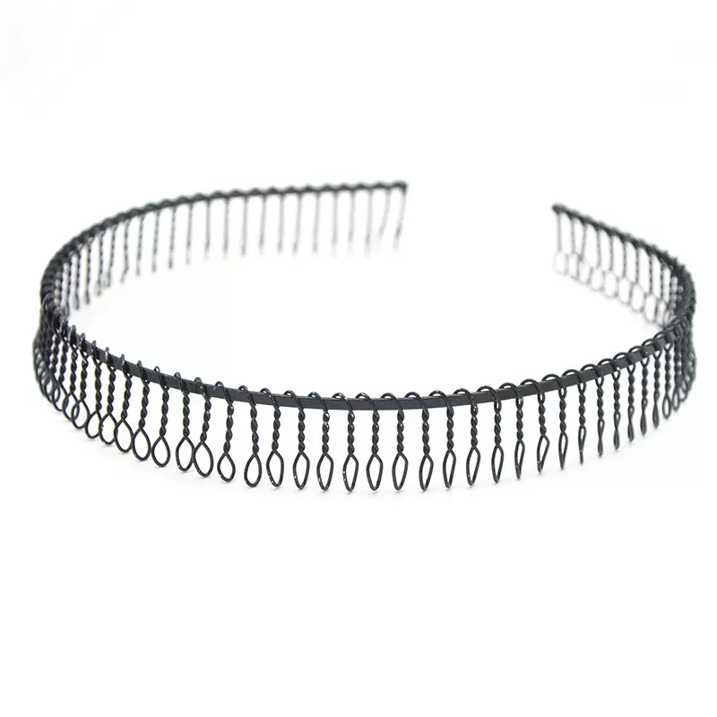 产地货源现货黑色全齿铁丝发箍 简约头发箍 男女金属发箍头饰批发