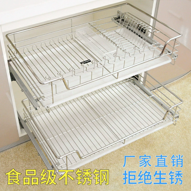 Корзина Shane кухонный шкаф из нержавеющей стали корзина ящик сушилка для приправ корзина для посуды Демпфирование