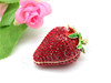 Strawberry, metal storage system, enamel, decorations, fashionable jewelry, diamond encrusted, wholesale