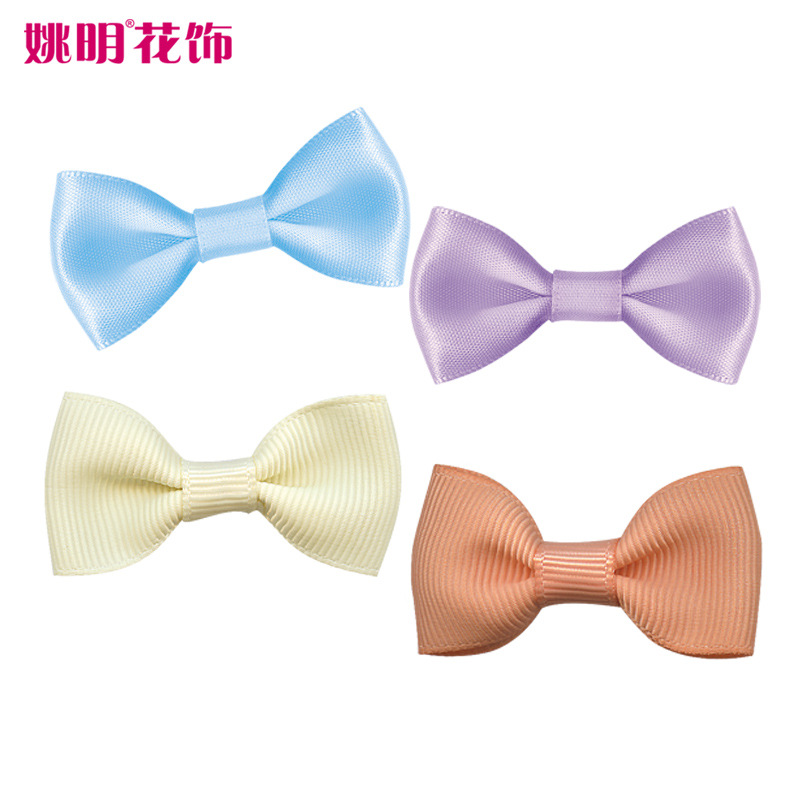 Lazo de cinta con nudo plano ya hecho de Yao Ming, decoración para caja de regalo, accesorios para el cabello, accesorios de decoración para ropa, lazo.