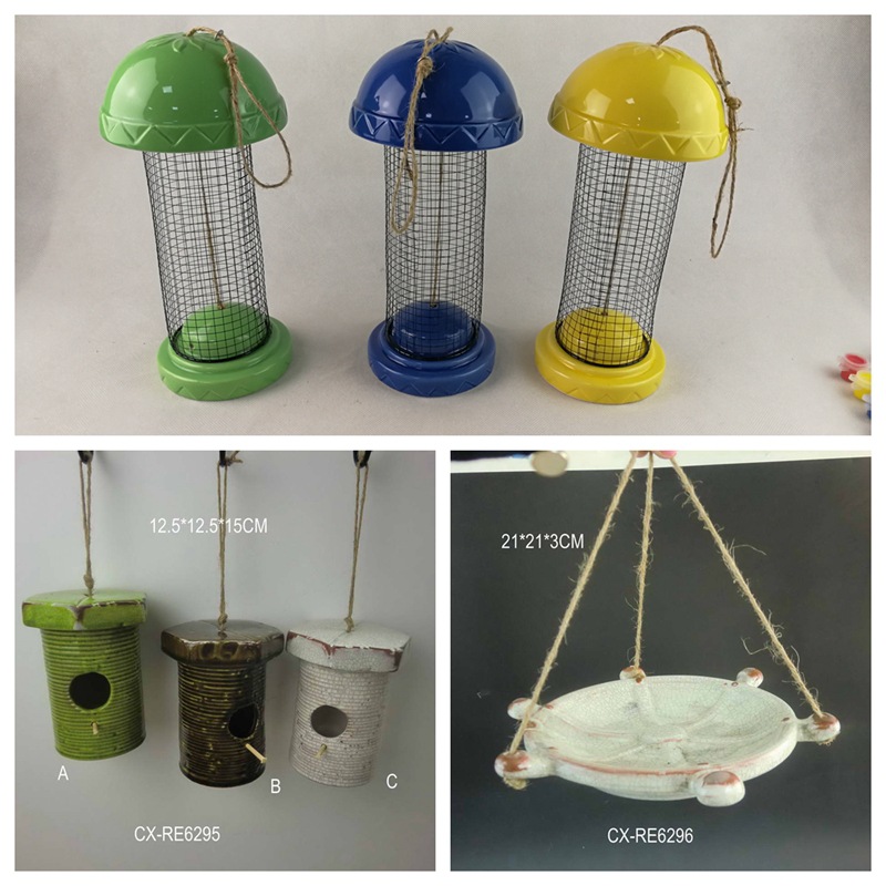 Horno de cerámica creativa para animales, comederos de cerámica para pájaros, comederos para pájaros de jardín, comederos para pájaros pequeños, suministros para mascotas de porcelana