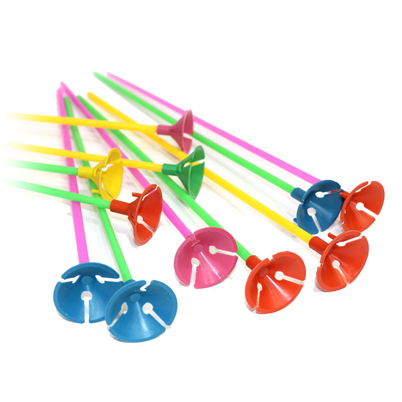 Colorido globo de plástico varilla arrastre fábrica al por mayor varilla más arrastre decoración del partido suministros tapa varilla arrastre globo Accesorios