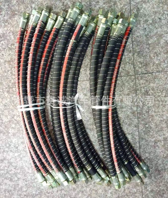 Hydraulic Steel Wire Brake Lines, Semi-Trailer Truck Brake Air Pipes, Jiefang Heavy Duty Automobile Howo Air Brake Hoses (Other brake systems) - total-length-50cm-18-caps15-points
