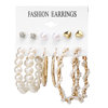 Acrylic earrings from pearl, set, European style