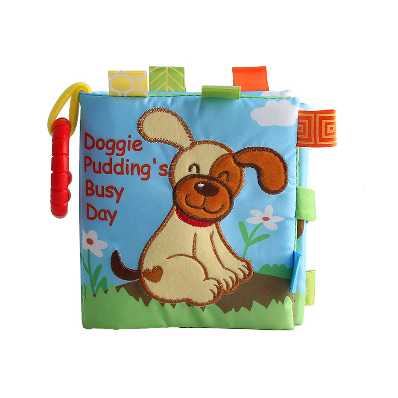 Nuevo libro de tela juguetes de educación temprana bebé inglés libro de palma para niños Cognición animal papel a prueba de lágrimas LT4960 image 8